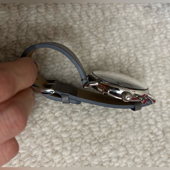 MTMK Stylish Black and Silver Watch with grey leather strap - Picture 3 of 3